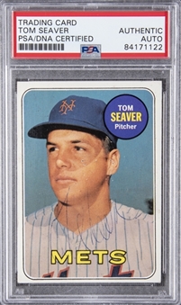1969 Topps #480 Tom Seaver Signed Card – PSA/DNA Authentic